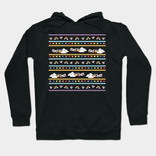 Rainbow Pixel Art Cows Hoodie